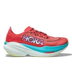 NEW HOKA women's mach x 2 sneakers in grapefruit / electric coral